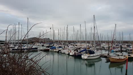 howth marina - a small town at the seaside of ireland