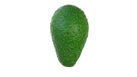 macro rotate video of avocado on a white background