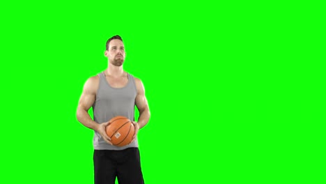 player ready to play basketball