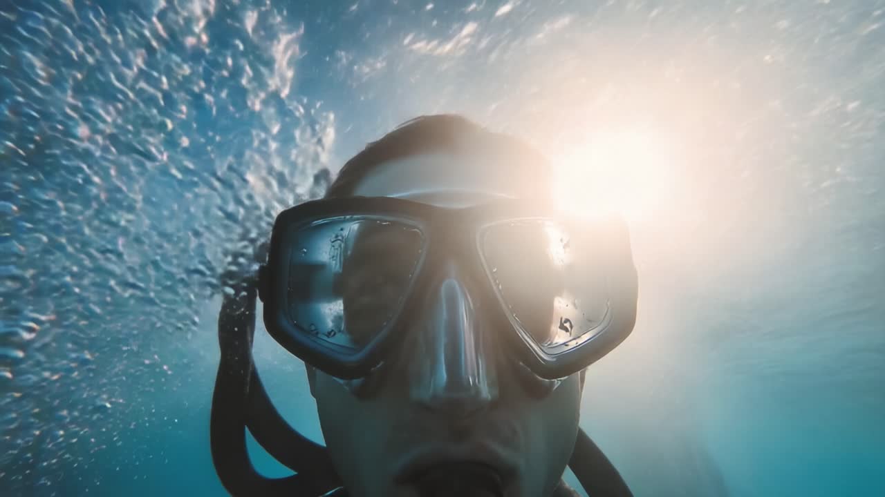 Exploring the Underwater World: A Diver's Journey Captured in Stunning Frames of Clarity, Light, and Depth, Illustrating the Beauty of Marine Life Beneath the Ocean's Surface in Vivid Detail