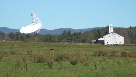 establishing shot of green bank observatory readio telescope in west virginia 5