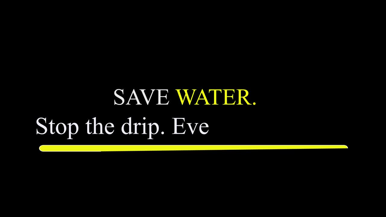 campaña de ahorro de agua - video gráfico de la campaña de agua