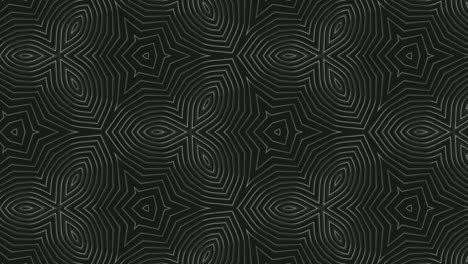 animación computarizada de patrones de mosaico monocromáticos que cambian de forma
