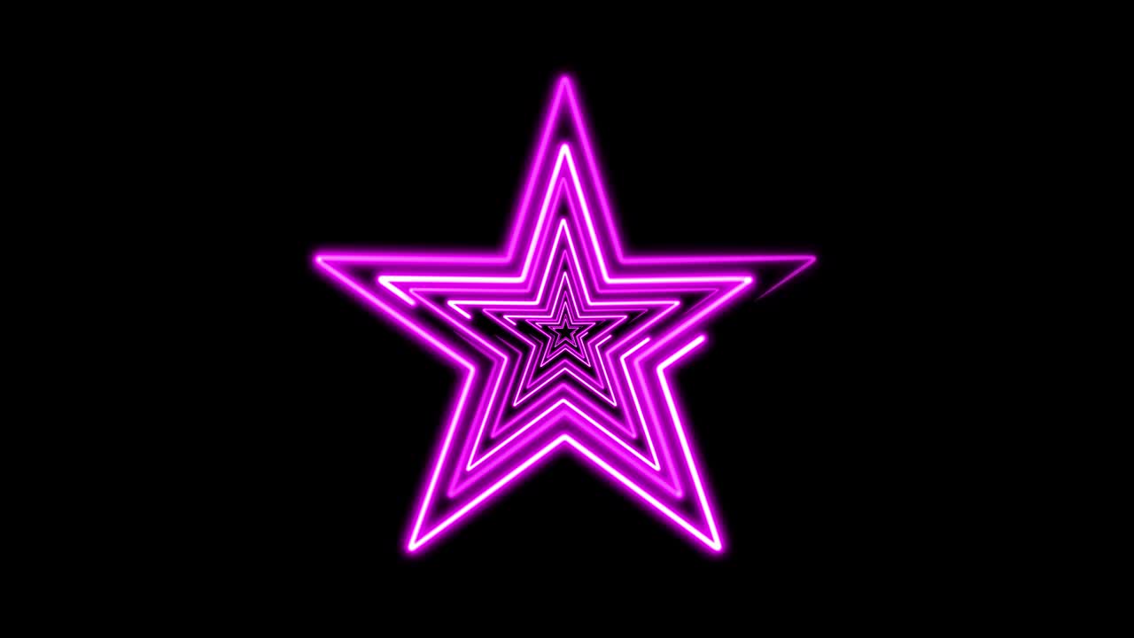 fondo digital abstracto con estrellas de neón. animación cg renderización 3d. bucle sin costuras