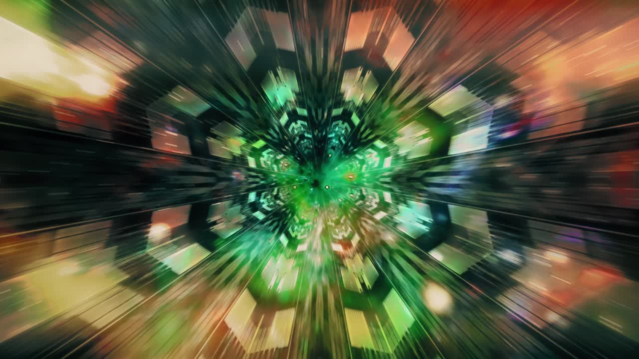 viajar a través del agujero de gusano de ciencia ficción 4k bucle sin costuras