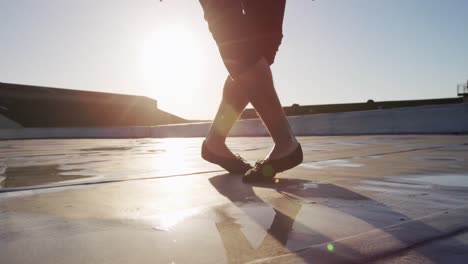 male dancer on a rooftop