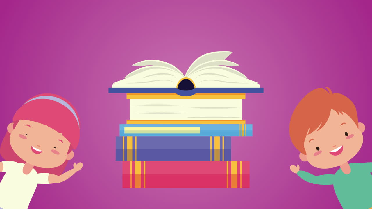 celebración del día mundial del libro con niños pequeños leyendo