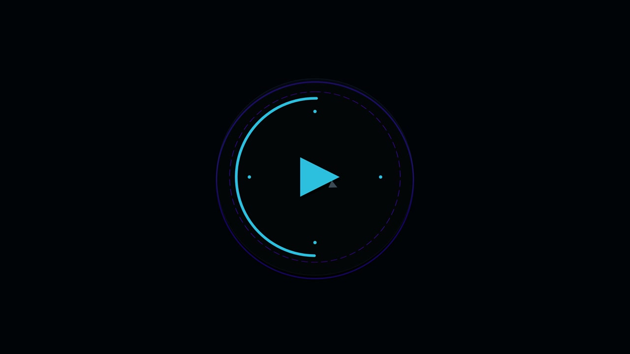 Abstract Digital Loading Animation with Circular Progress Bar