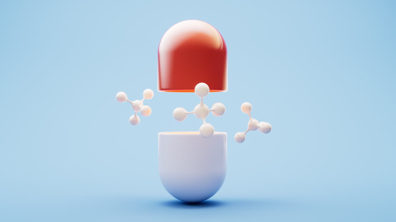 의료용 과 분자, 3d 렌더링