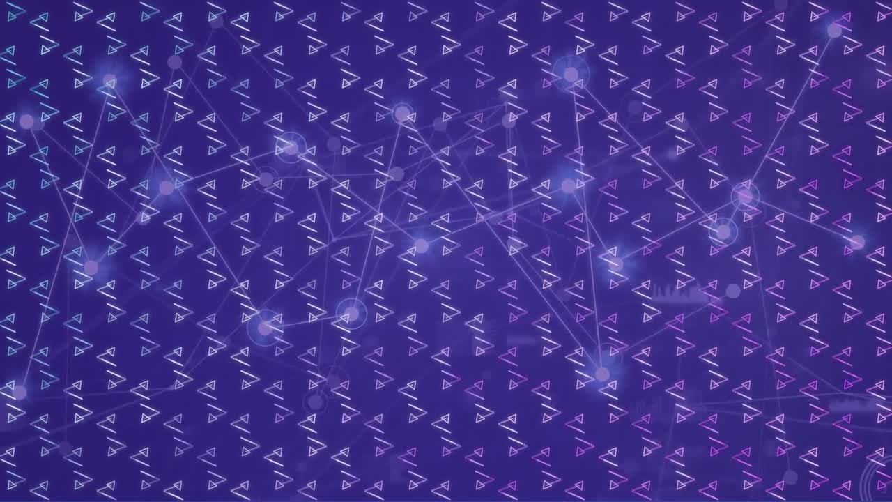 Animation of network of connections over shapes