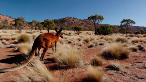 red kangaroo in australian outback