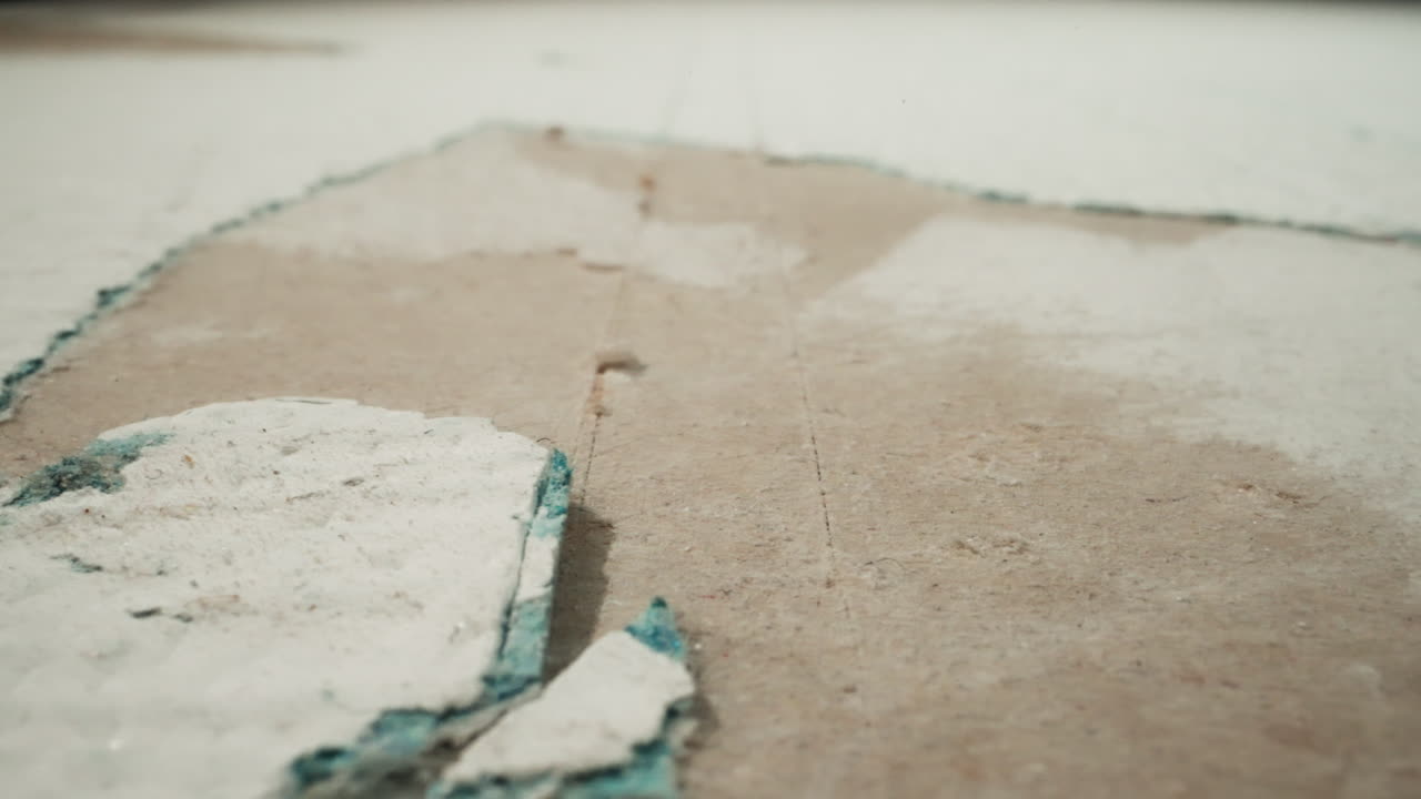 ⁇ 어진 벽지와 방 매크로에 구 ⁇ 을 가진 석면판