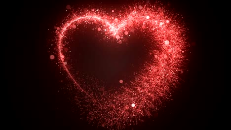 dibuja una forma de corazón, efecto festivo con pañuelos