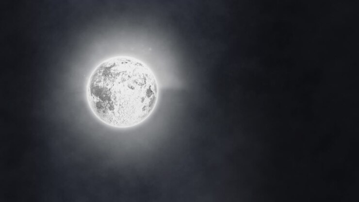 Lua e nuvens de fumaça