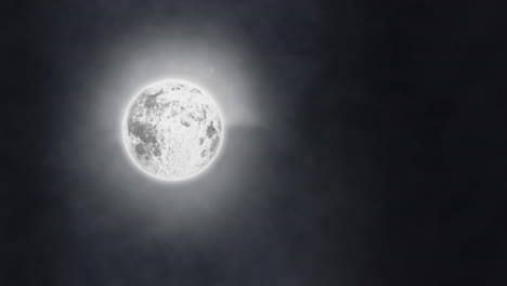 moon and clouds of smoke