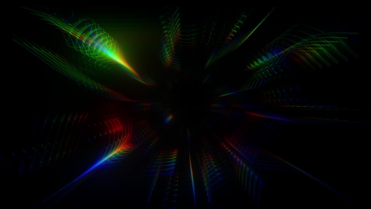 fondo de movimiento abstracto. sin costuras hermosa animación abstracta de color se mueven en sentido antihorario en el elemento de luz de partículas, patrón de textura de fondo. partículas y bucle de movimiento de energía.