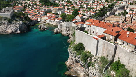 aerial views over the old town of dubrovnik, croatia