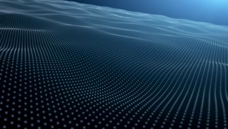 3d abstract futuristic blue particles seamless loop background