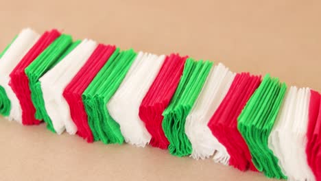 handmade mexican decorations with flag color palette