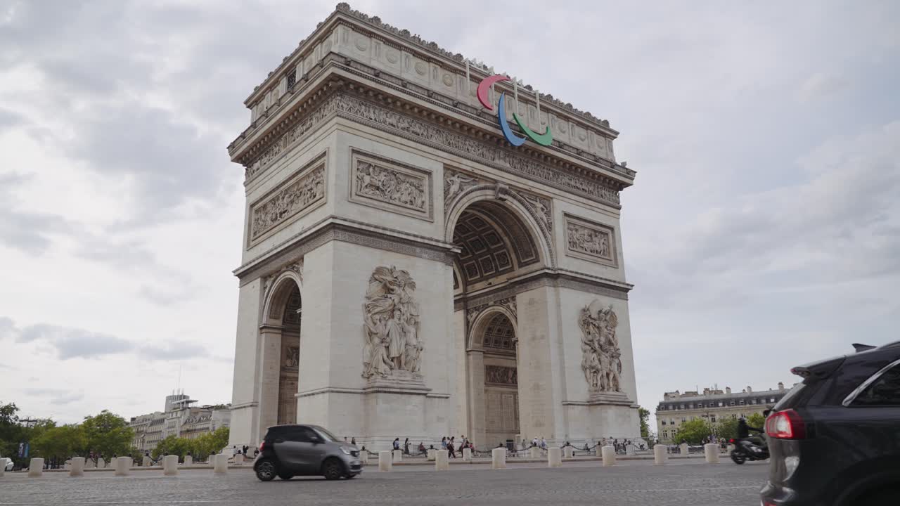 Arc de Triomphe with Paralympic Logo in Paris