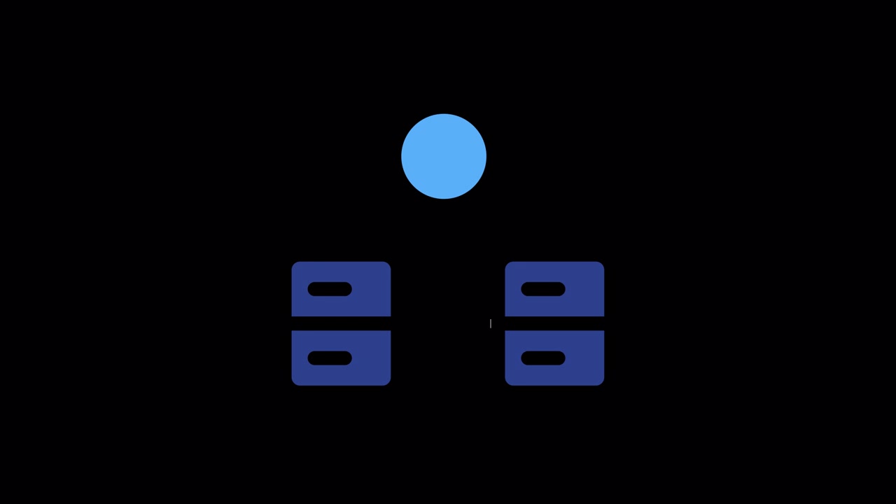 Animated Icon of Data Server Network Connection