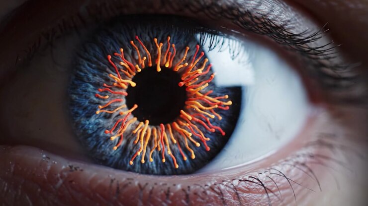 A Stunning Visual Transformation: From Natural Blue Eye to a Mesmerizing Energetic Design, Showcasing the Power of Imagination and Digital Artistry