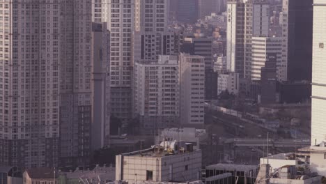 Seoul,-South-Korea-City-Wide-With-Train-and-Traffic-B-Roll-Cityscape-4