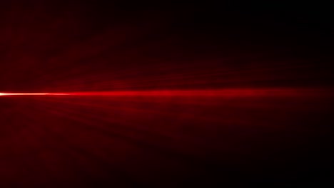 abstract red light rays with flowing smoke cloud from left to right. 4k 3d flare light streaks effect seamless loop animation stock footage. ray light leaks for elegant abstract background animation.