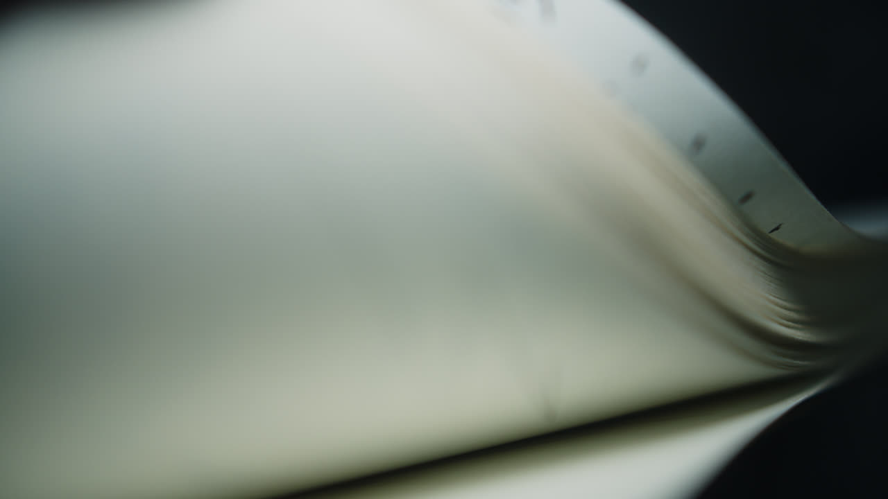 Close-up of Book Pages Curling
