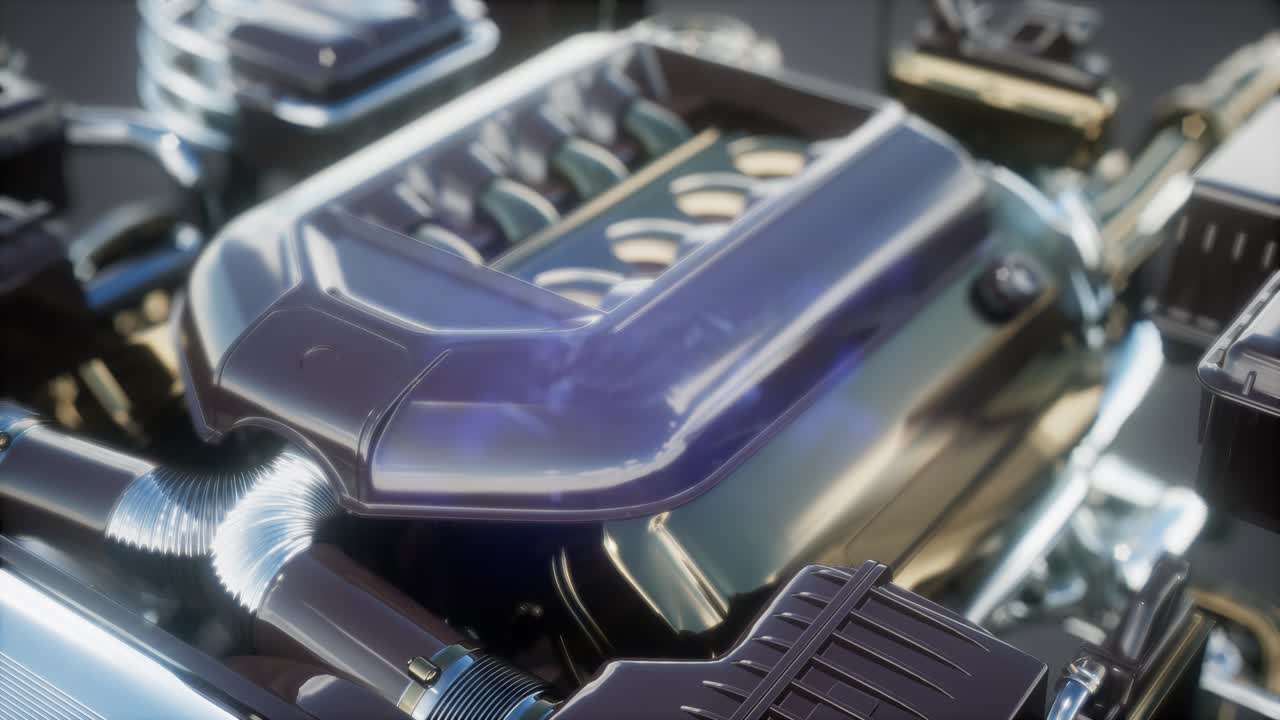 자세한 자동차 엔진 및 다른 부품