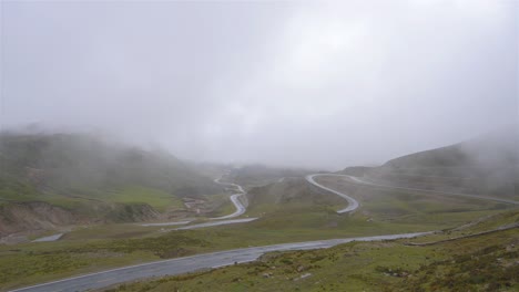road around the laji mountain cloudy day in qinghai province china