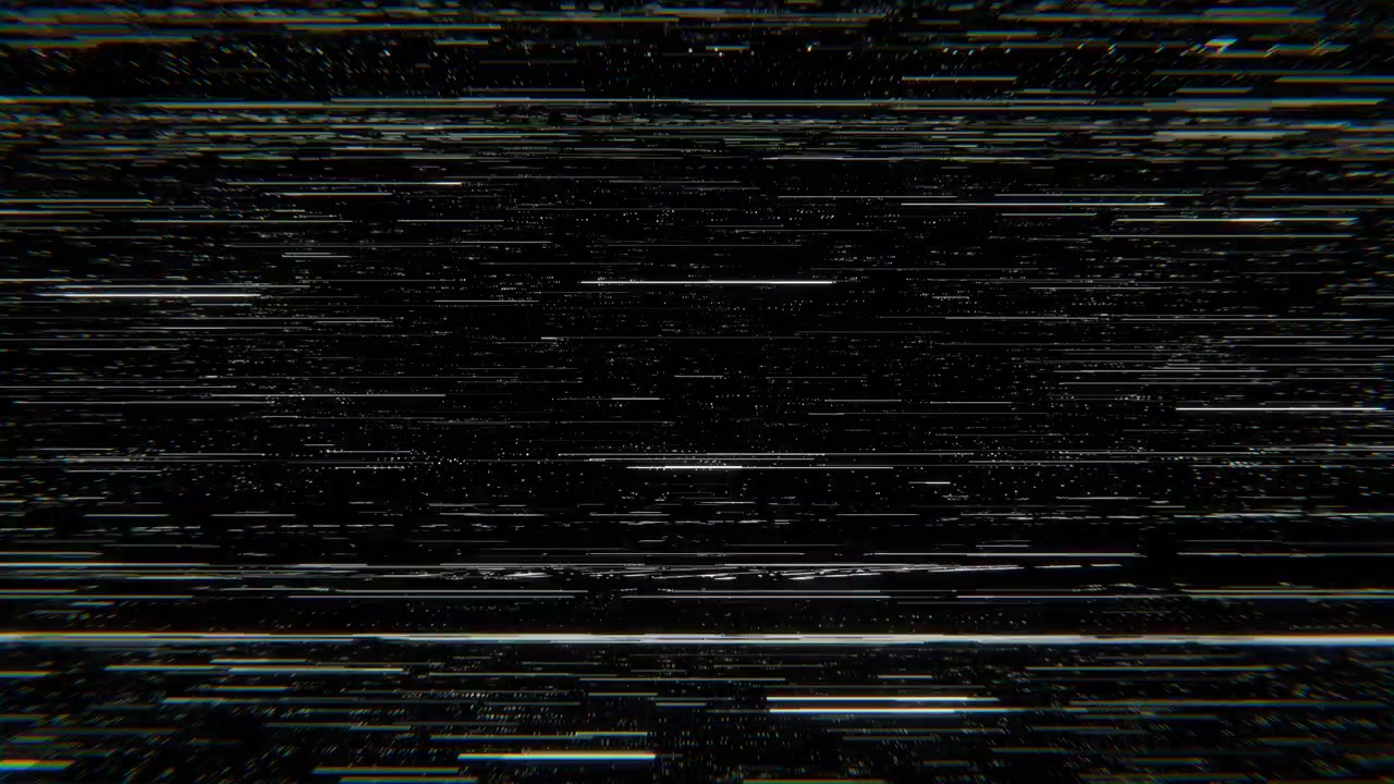 Digital glitch texture with white static noise on dark background