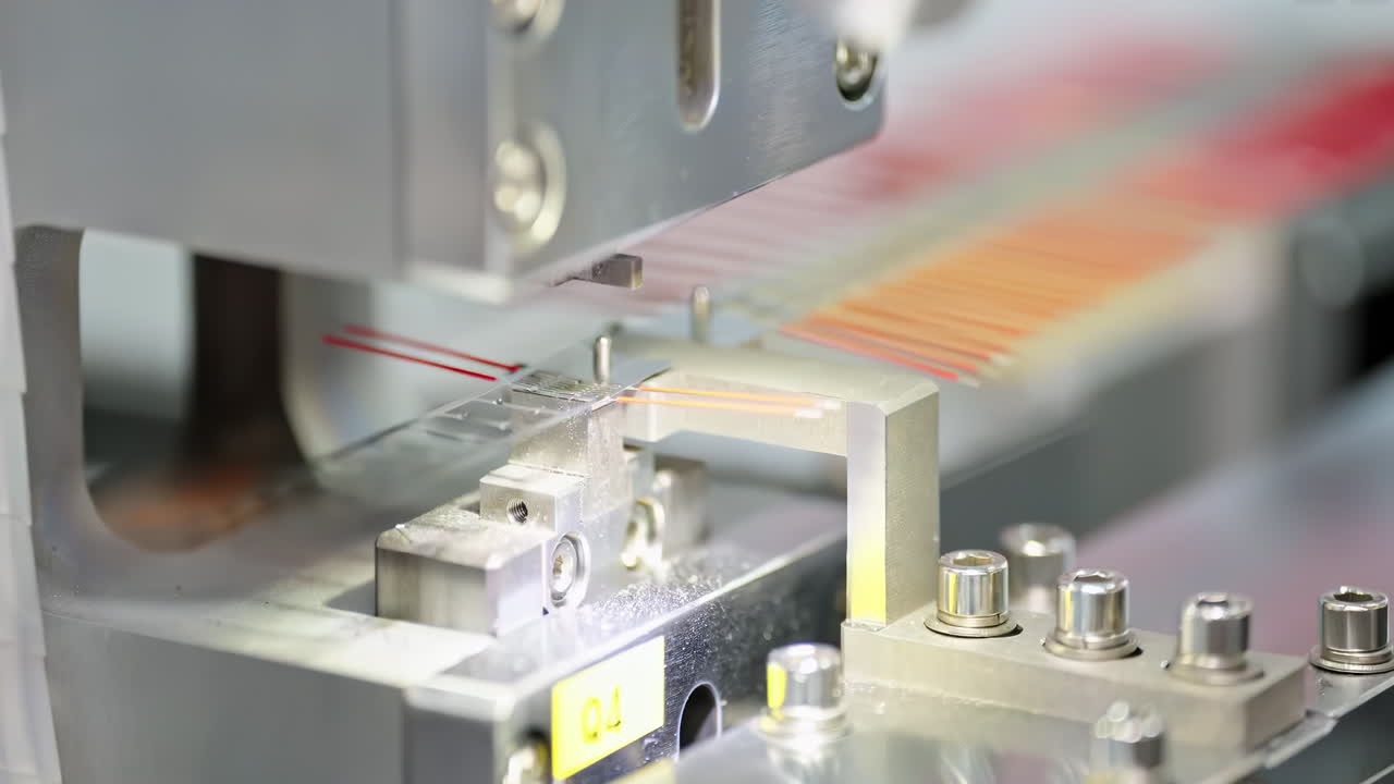 Technology industrial automation concept, factory Environment assembling electronic components on an automated high-tech production line in a modern manufacturing facility