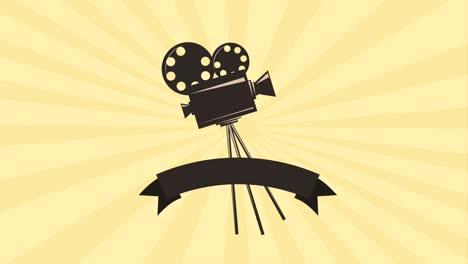proyector de películas retro estampa de carrete de película