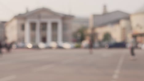 european square with skateboarders. background for green screen or titles