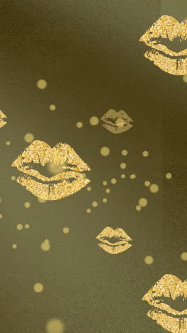 animación de labios sobre fondo amarillo con puntos y líneas