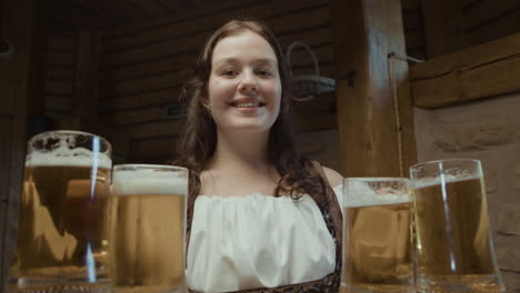 woman with beer