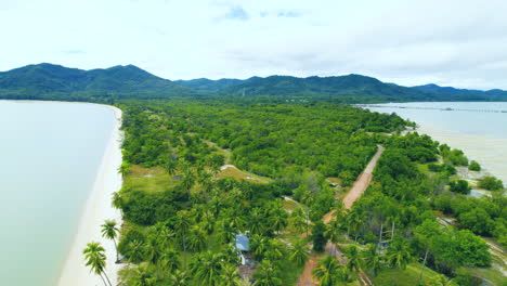 aerial-view-of-a-wonderful-exotic-tropical-beach-Phuket,-Phuket,-Thailand