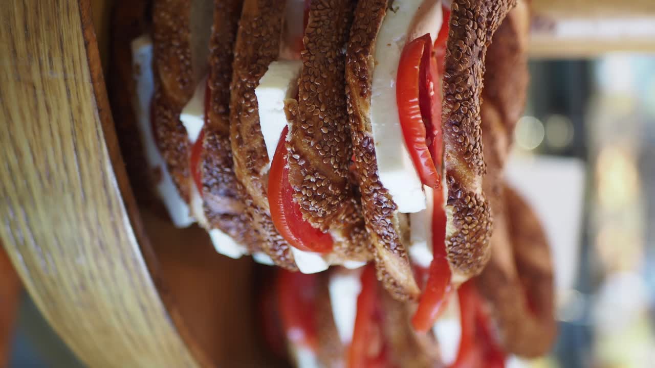 sándwiches de simit turco