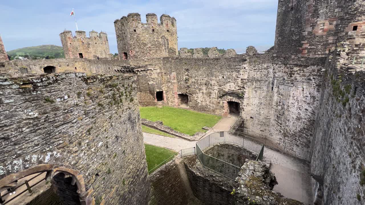 Wales Conwy Castle Inner Ward View