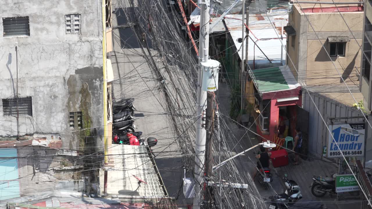 Aerial View of a Densely Populated Urban Area in the Philippines