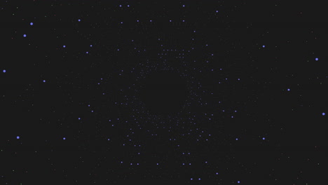 vertigo hexagons with blue lines and dots in deep galaxy