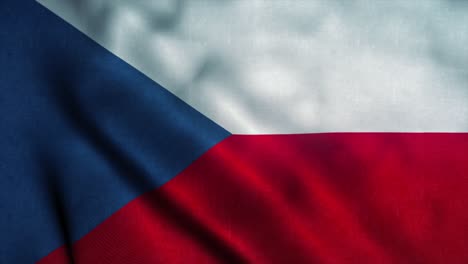 czech republic flag waving in the wind. national flag of czech republic. sign of czech republic seamless loop animation. 4k