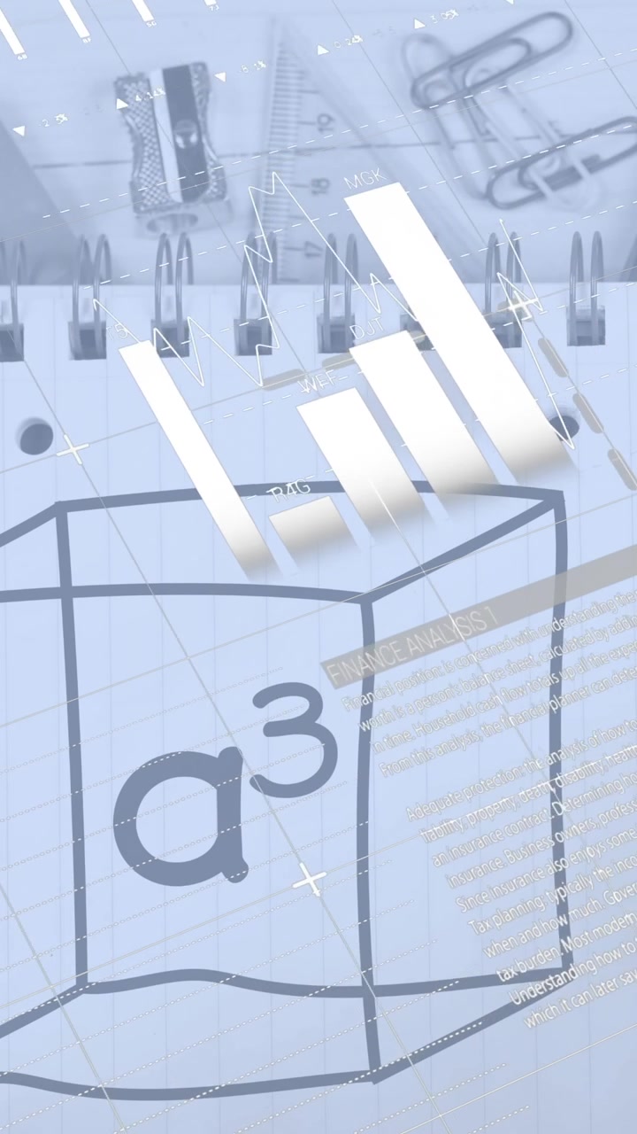 Animation of data processing over school equipment