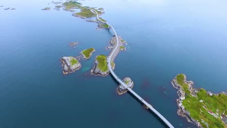 atlantic ocean road aerial footage norway