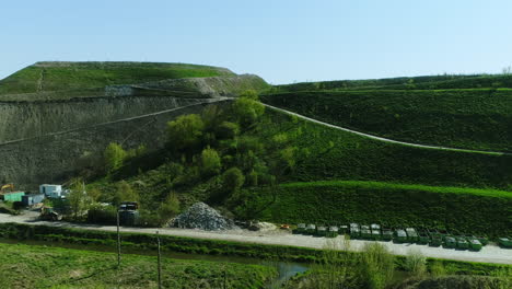 Aerial-view-of-the-side-of-a-hill-made-of-municipal-waste