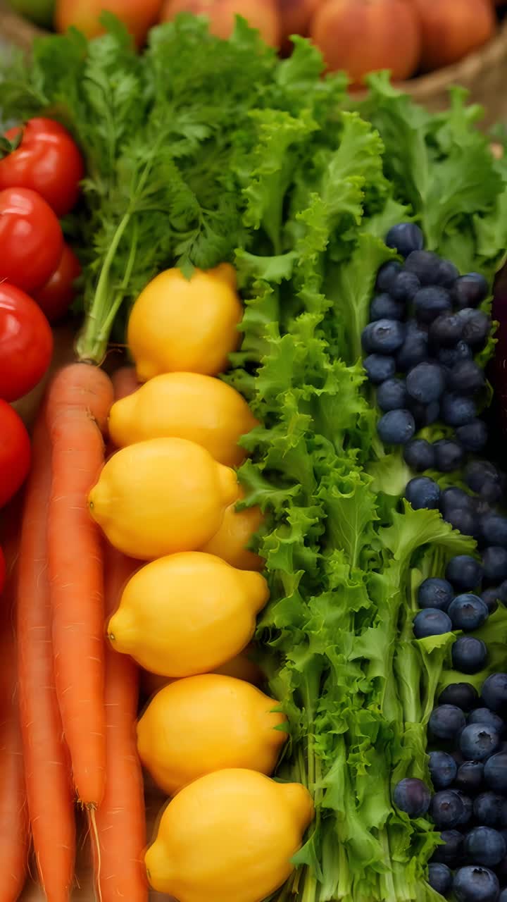 Fresh Organic Fruits and Vegetables 4K