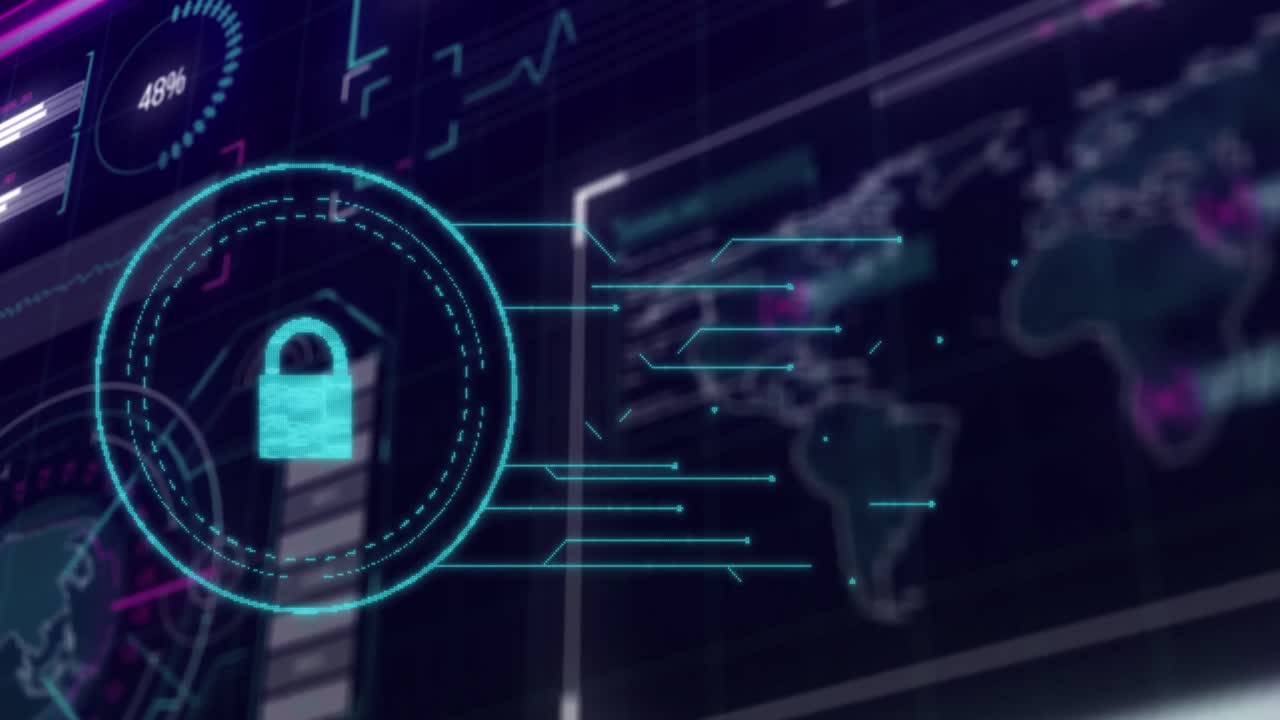 Animation of digital icon and data processing on interface