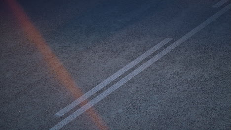 man driving scooter highway in morning drone shot. city transportation concept.