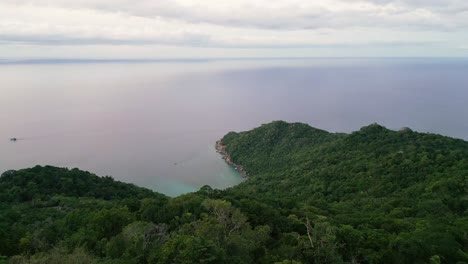 aerial view of ko tao green island in thailand and is part of the chumphon archipelago with sea and summer skyline background
